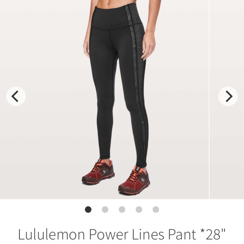 Black lululemon leggings with detailing